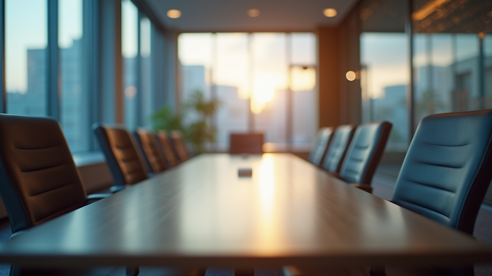 Close-up view of a collaborative meeting room in a recruitment agency