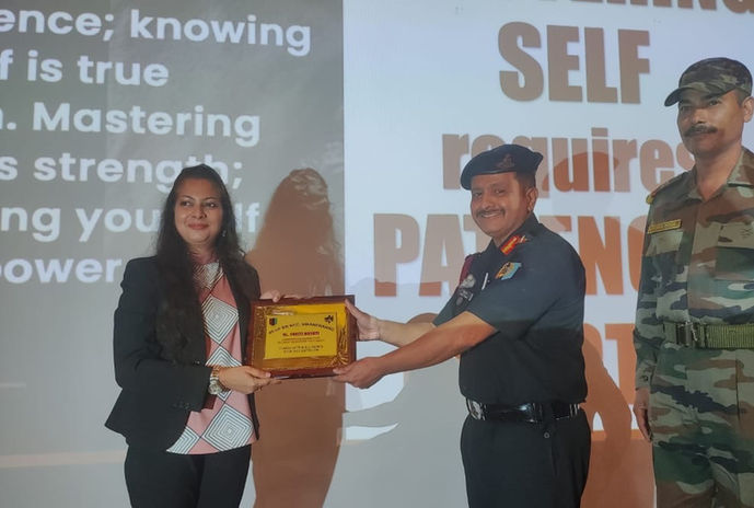 Honoured as Chief Guest and Guest Speaker addressing NCC cadets batch, NCC 40 UP Battalion