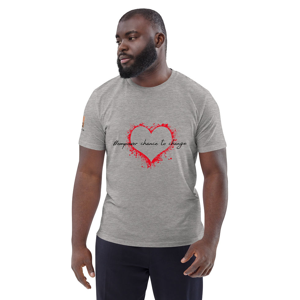 Thumbnail: #empower chance to change Unisex organic cotton t-shirt