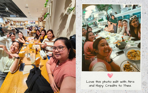 Group photos at Muji and Prologue