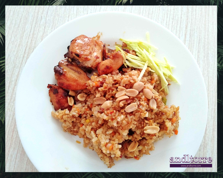 Bagoong Fried Rice and Dwaeji Kalbi Chicken with Green mangoes | Barrio Fiesta Shrimp Paste | Kim's Mixes and Spices | A Lifestyle Blog by Andi | Philippines