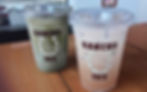 Iced Matcha Latte & Iced Spanish Latte from Rancho Cafe
