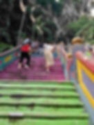 The steps at Batu Caves in Selangor, Malaysia