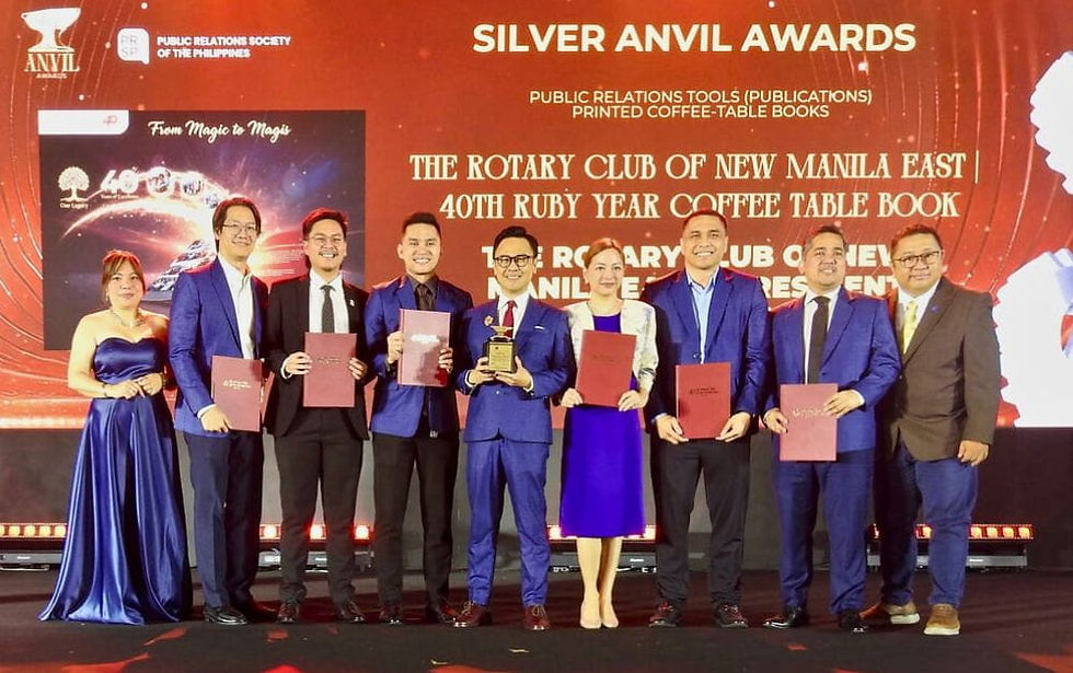 Rotary Club of New Manila East Becomes First Rotary Club to Win an Anvil Award for a Coffee Table Book Publication
