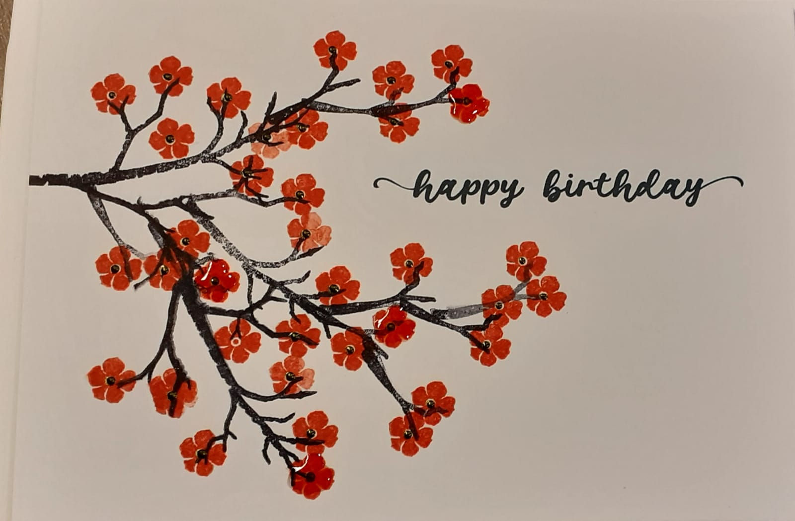 Birthday Red Flower  Order-BC11