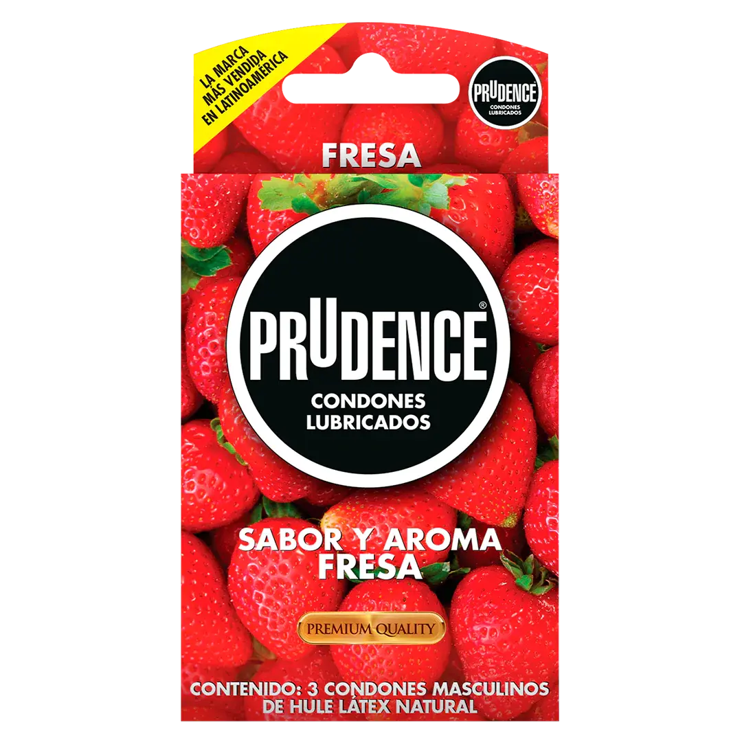 CONDONES PRUDENCE FRESA C/3