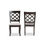 Thumbnail: Grey Fabric Upholstered and Dark Brown Finished Wood 2-Piece Dining Chair Set