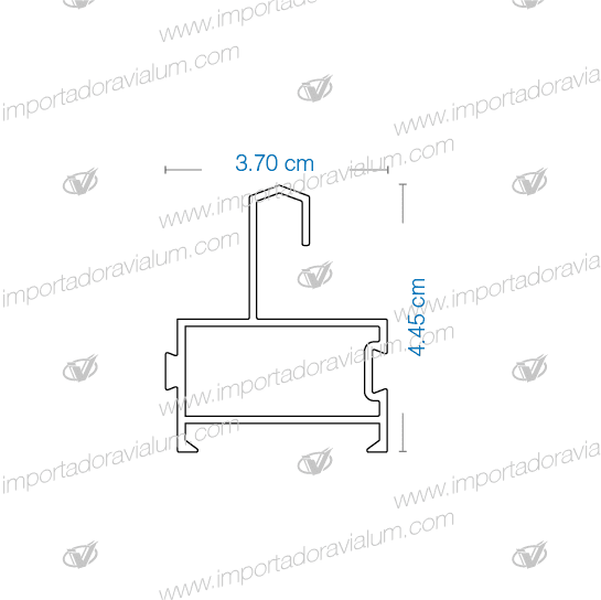Miniatura: Adaptador de Riel para Puerta Europea