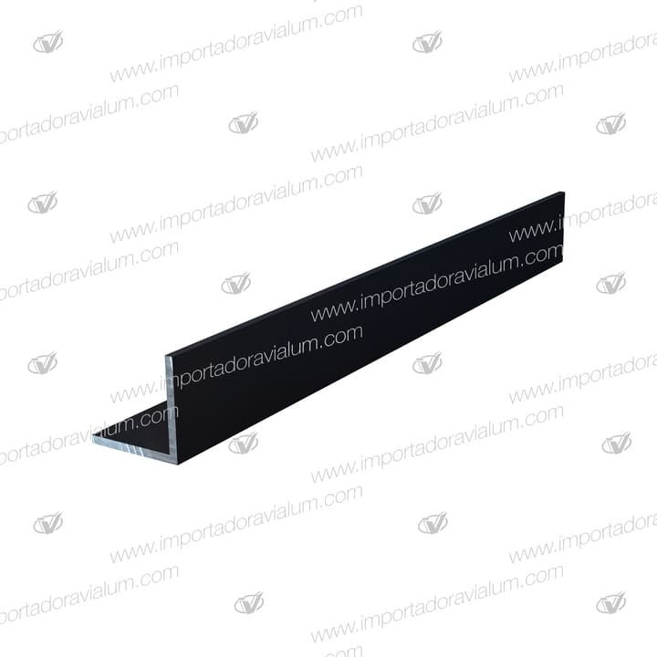 Angulo de 1 x 1 Reforzado Negro