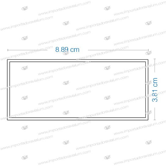 Miniatura: Tubo Rectangular 3-1/2 x 1-1/2 (pulgadas)