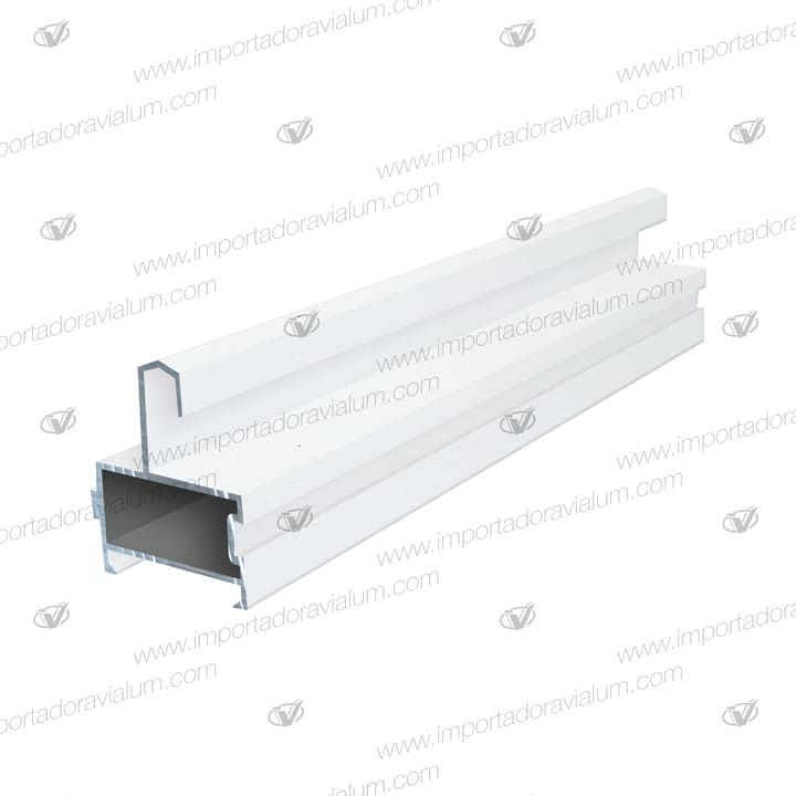 Miniatura: Adaptador de Riel para Puerta Europea Blanco