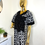 Thumbnail: Black and white patterned Kampala boubou