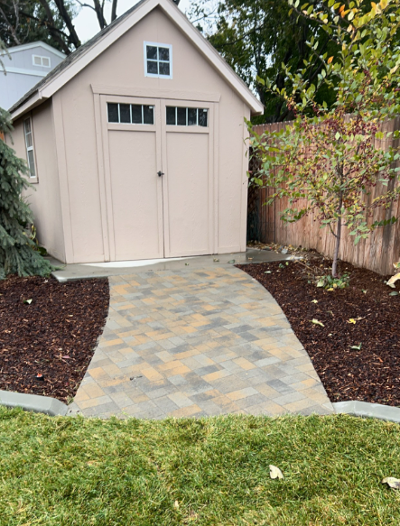 Shed Paver Walkway