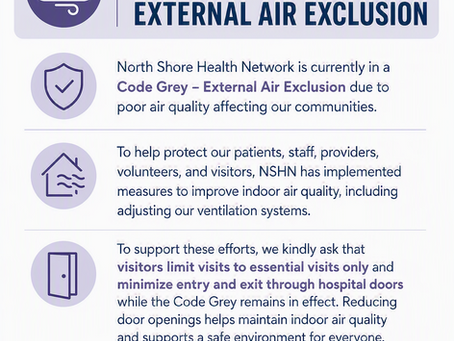 Code Grey - External Air Exclusion Update July 15, 2026