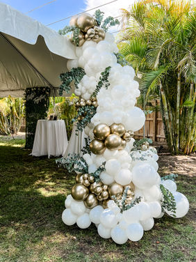 Balloon arch for engagement party in Pinellas county
