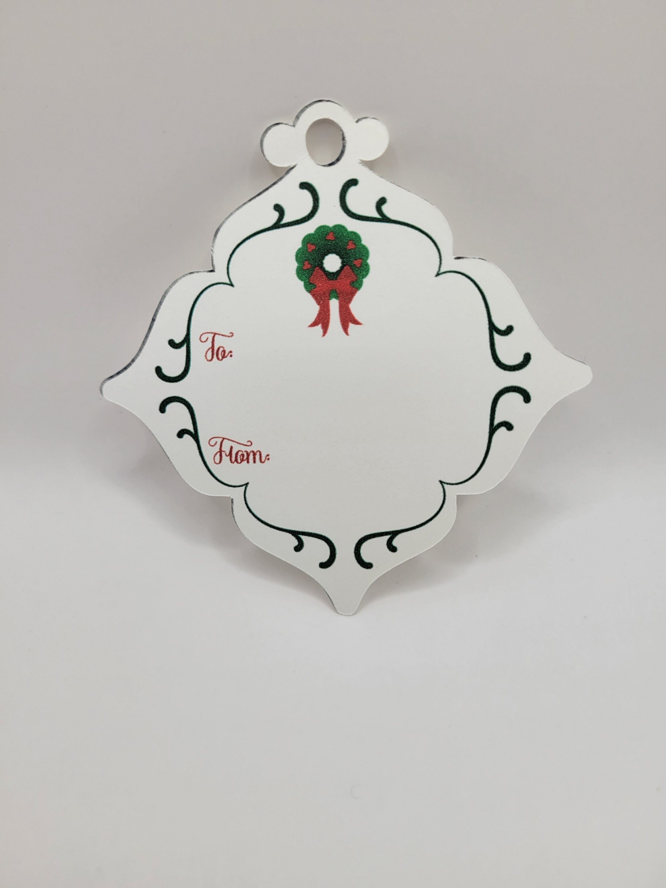 Classic Wreath Christmas Gift Tag - Set of 6