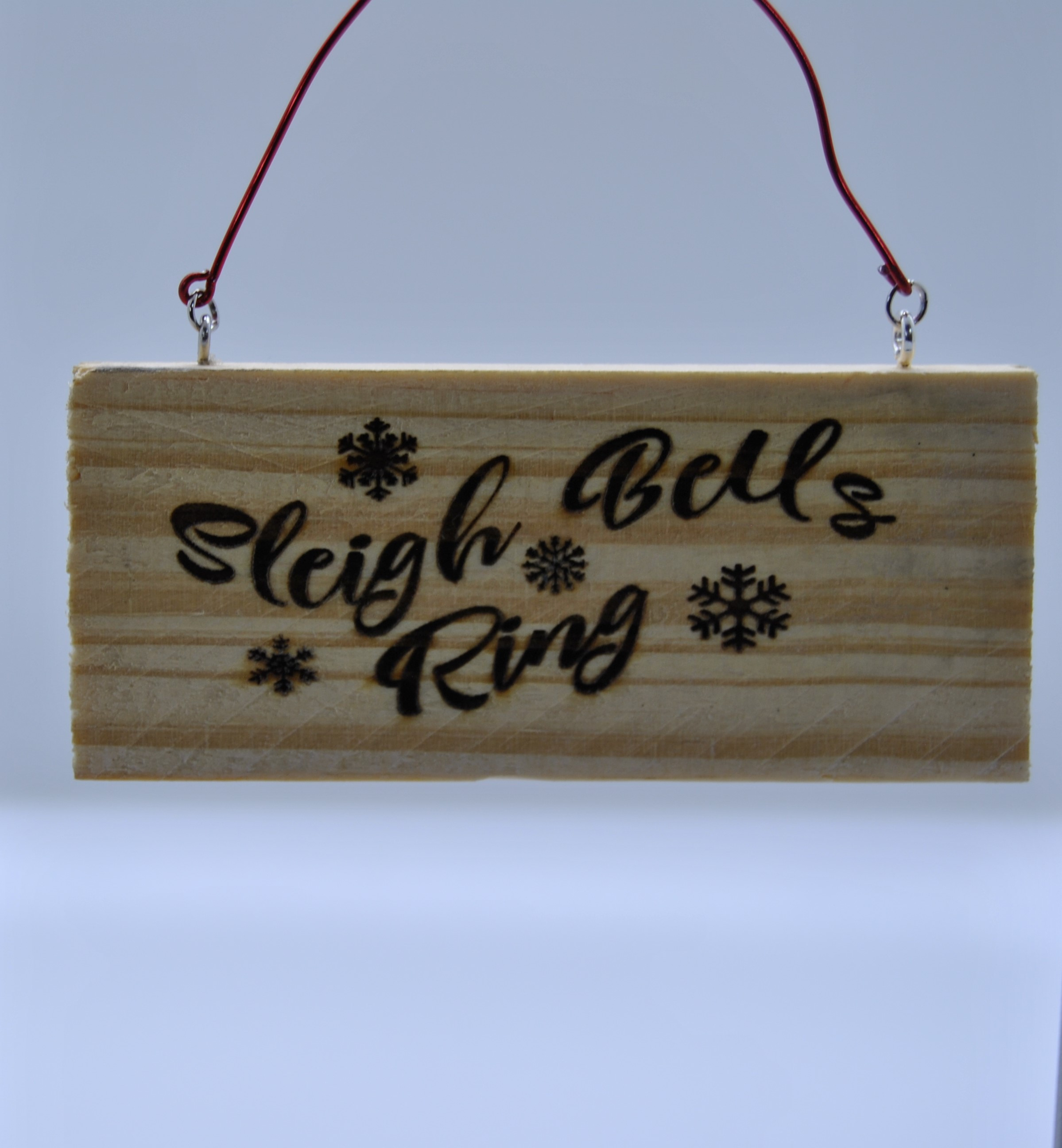 Sleigh Bells Ring Wooden Decoration