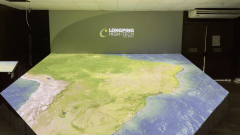 Exibição de uma parte de animação da Maquete Interativa