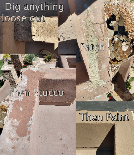 Stucco Patching Process on Roof