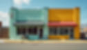 Eye-level view of freshly painted commercial exterior in St. George