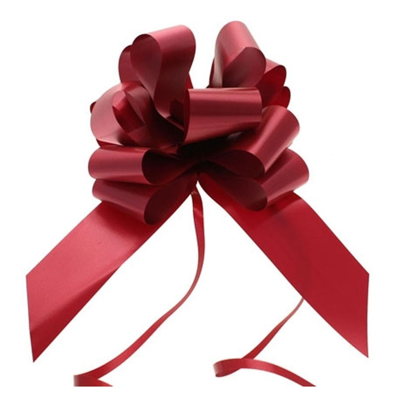 Burgundy Pull Bows 31mm pack of 30