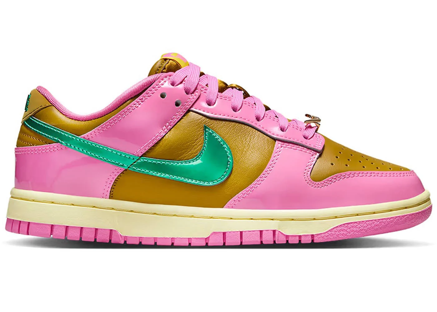 tennis nike rosa y dorado