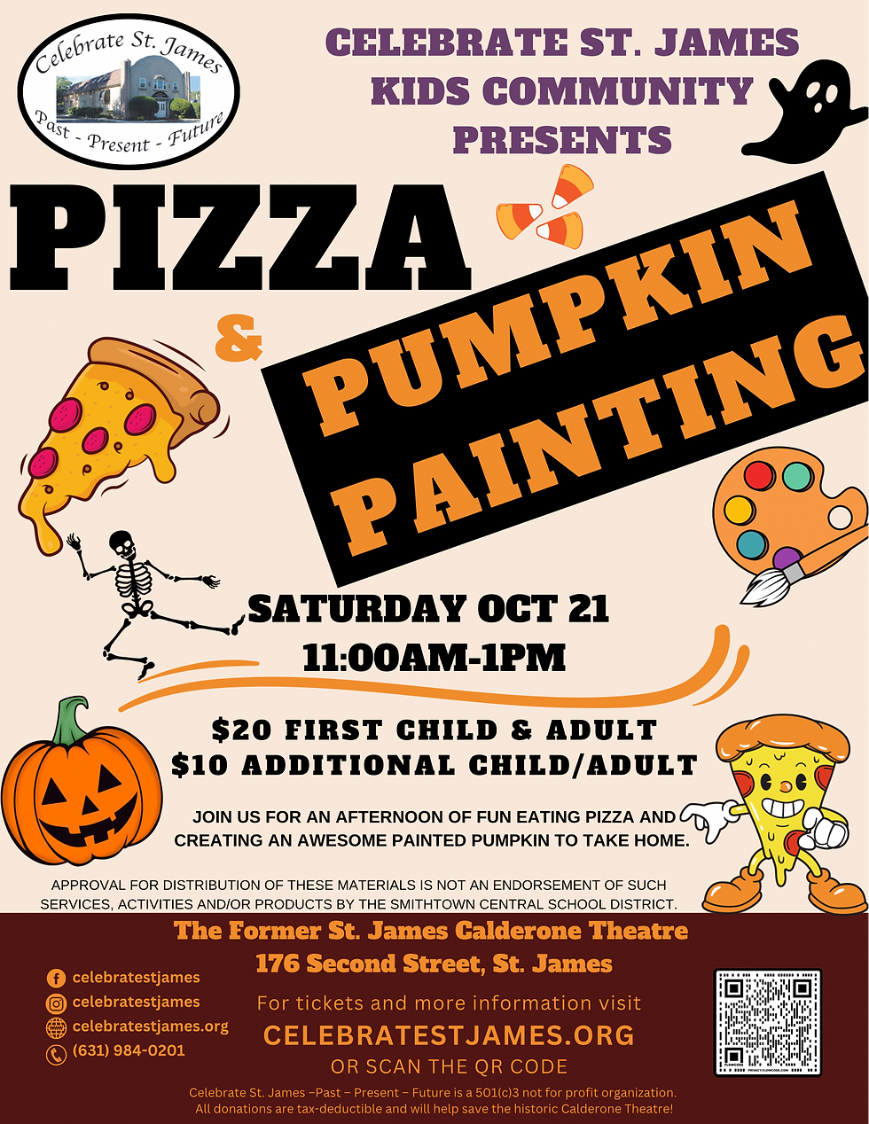 Kids Pizza and Pumpkin Painting 