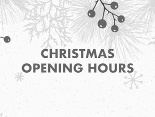 Christmas Opening Hours 2025