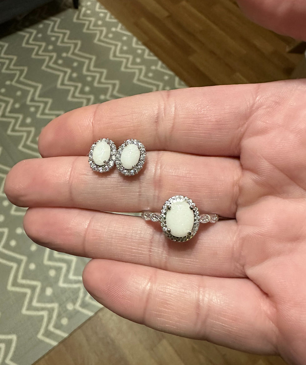 Thumbnail: Oval Halo Earrings