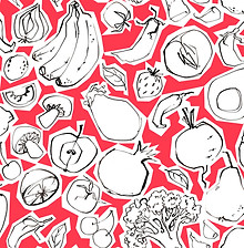 Fruits & Roots - Rhubarb pink