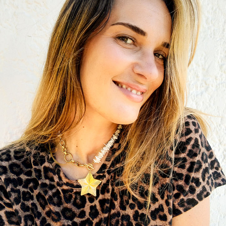 Bijoux Noel ecoresponsable femme blanc en plastique recyclé upcyclé et acier inoxydable doré