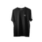 Un t-shirt noir avec logo blanc, sur fond blanc, PKF SPORT SA.