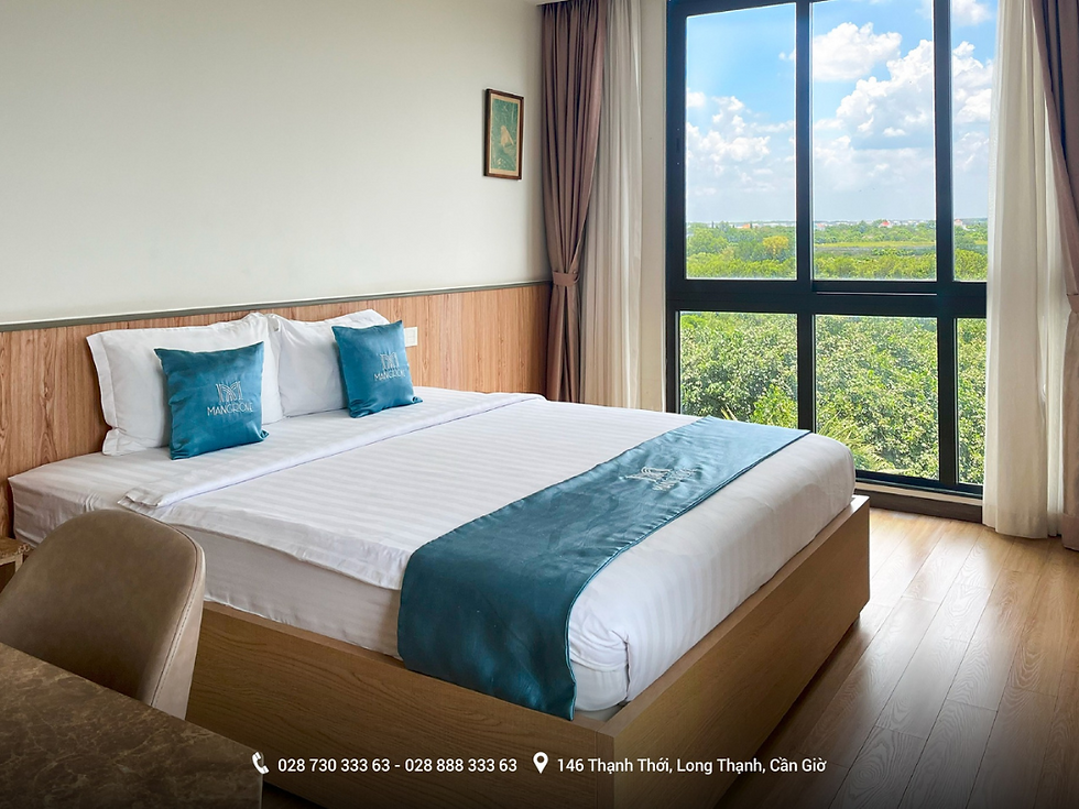 Mangrove Hotel với ban công hướng vườn, đón nắng sớm và gió mát