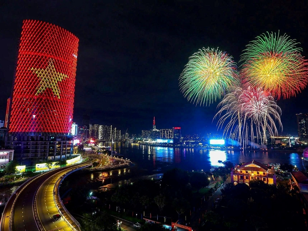 Chương trình pháo hoa chào mừng Quốc Khánh sẽ bắt đầu từ 21:00 ngày 2/9/2025. (Ảnh: Sưu tầm)