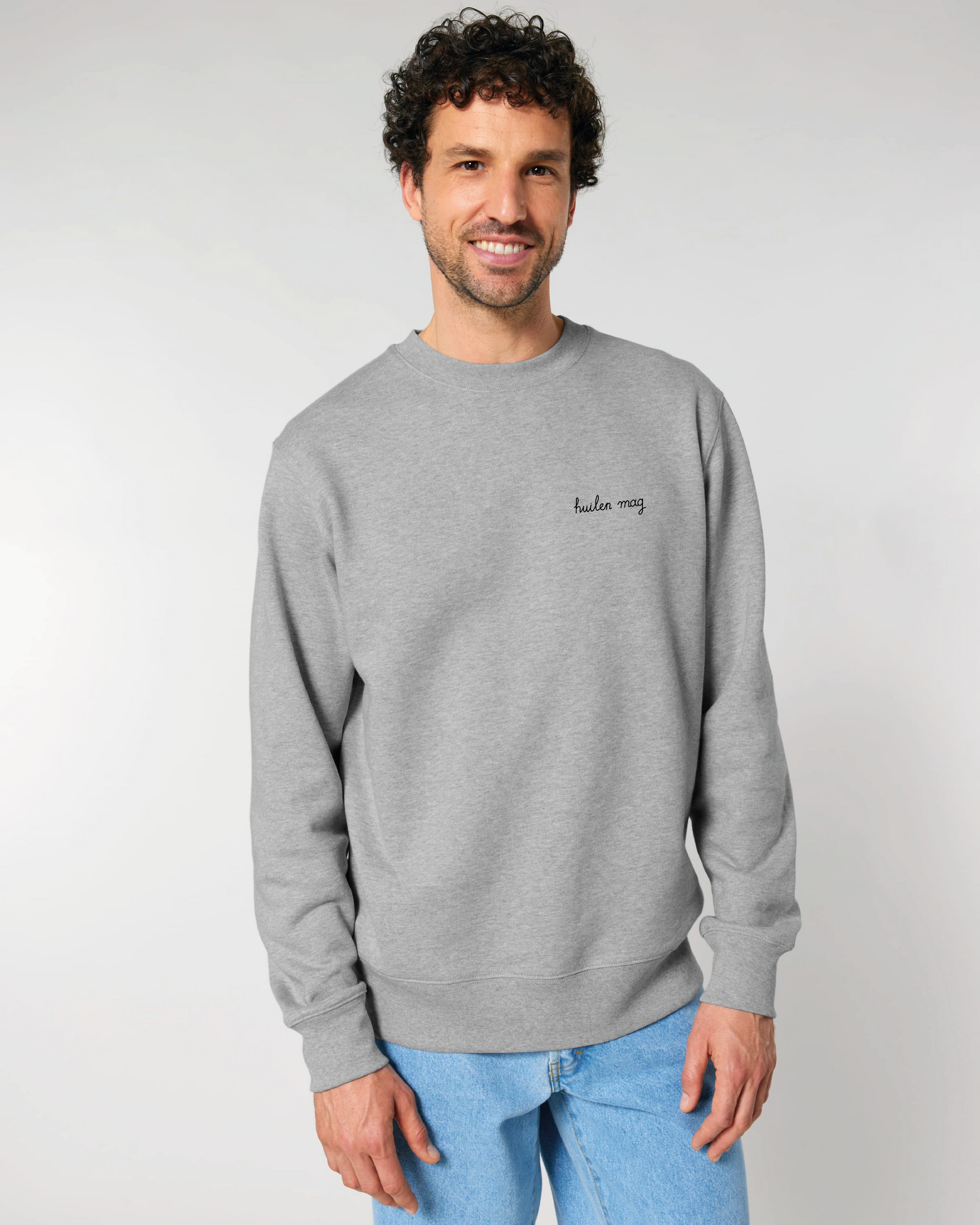 Unisex sweater Huilen mag (grijs)