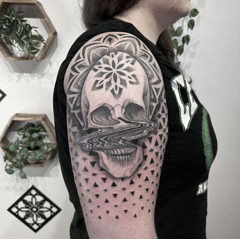 Geometric Skull Tattoo Tennessee