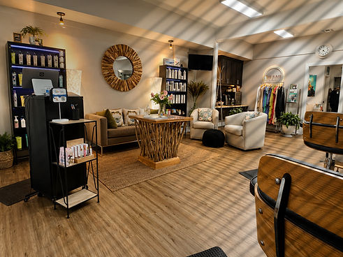 Modern interior of the best salon with stylish seating.