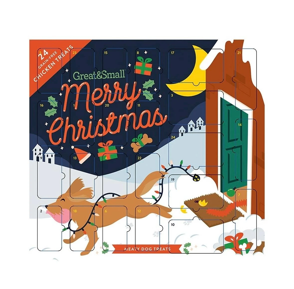 G&S Merry Christmas Dog Advent Calender with Meaty Treats