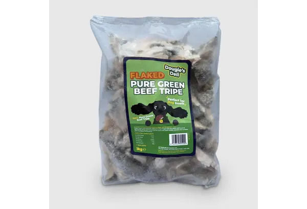 Dougies - Flaked Pure Green Beef Tripe 1kg
