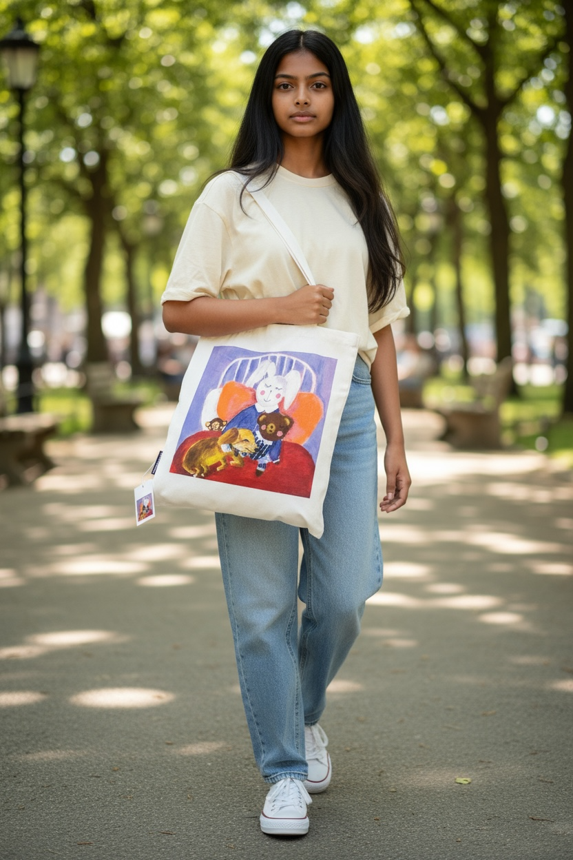 Thumbnail: Inner Child Series Tote Bag- Goodnight Hunny Bunny