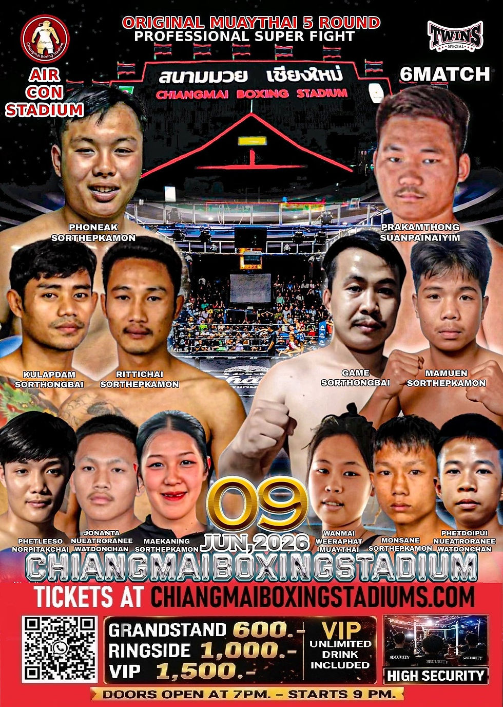 09.06.2026 - Muay Thai Boxing Stadium, Chaing Mai.