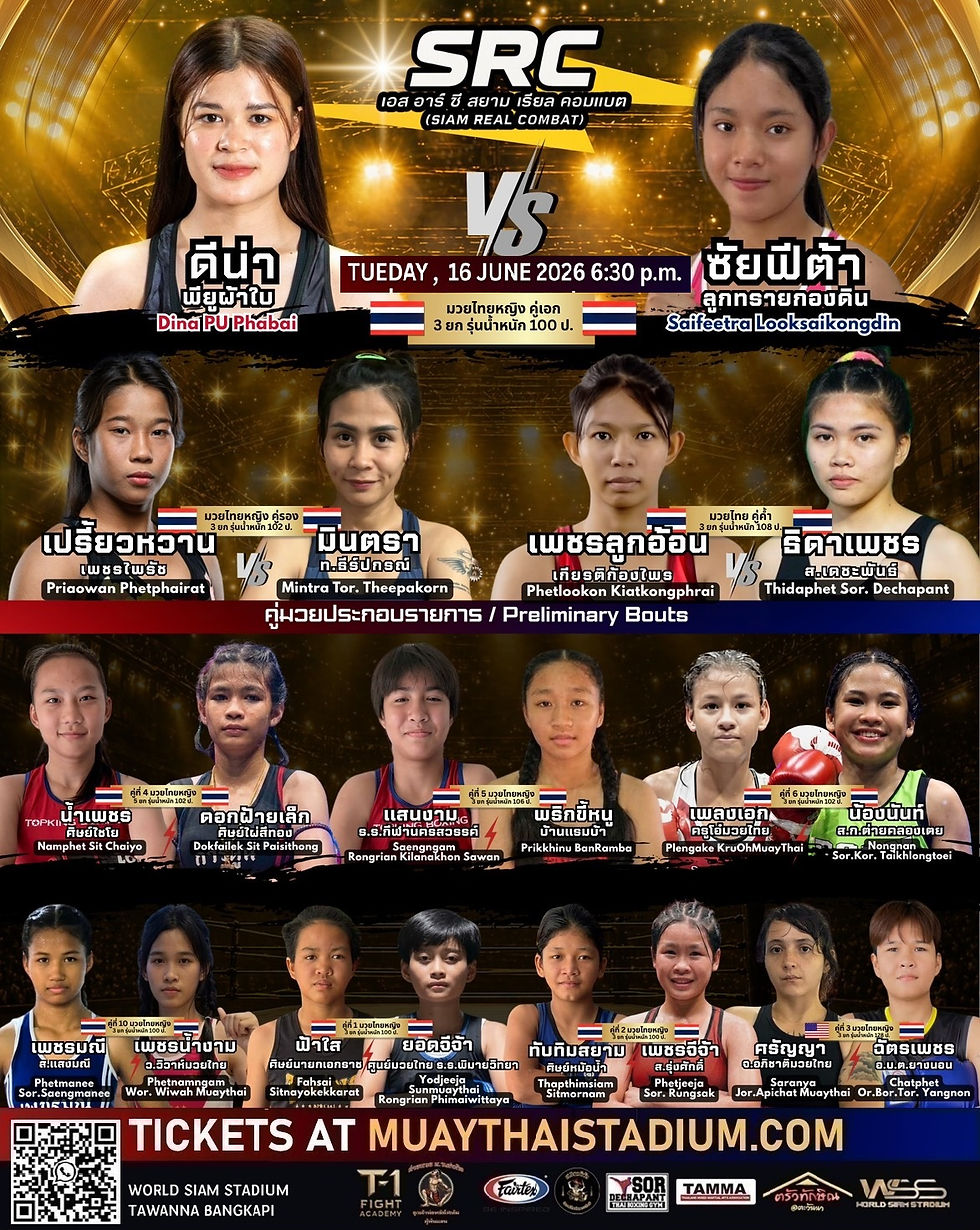 16.06.2026 - Muaythai Fight League Bangkok, World Siam Muay Thai Stadium, Tawanna.