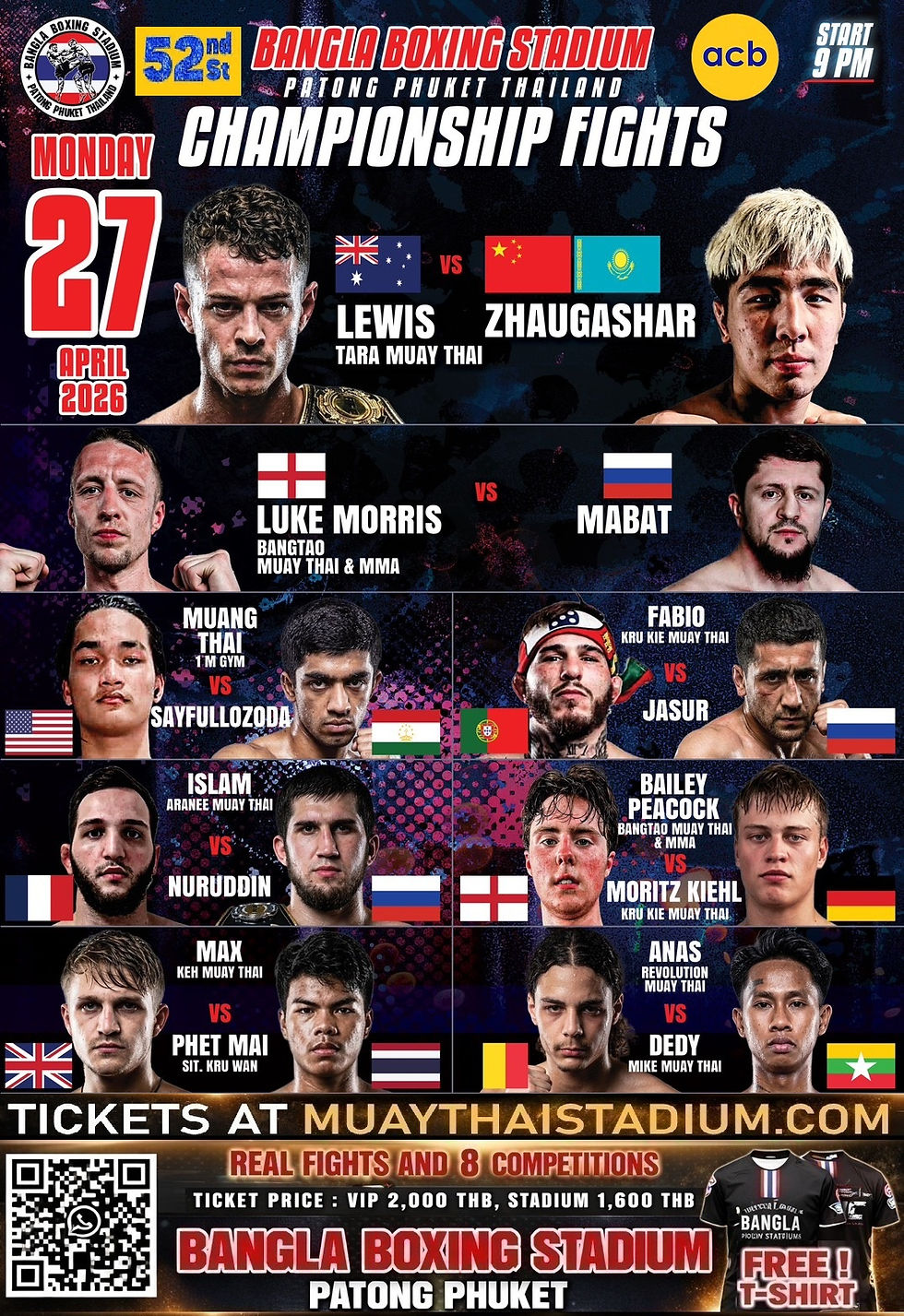27 April 2026 - Bangla Boxing Stadium Patong.