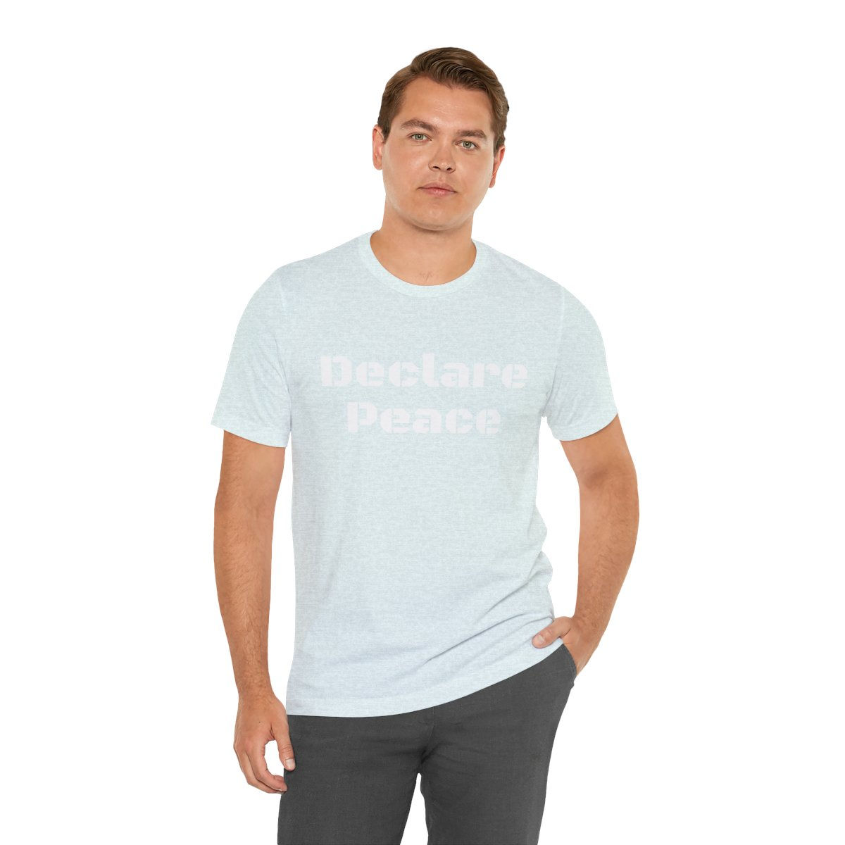 Light DECLARE PEACE Short Sleeve Tee