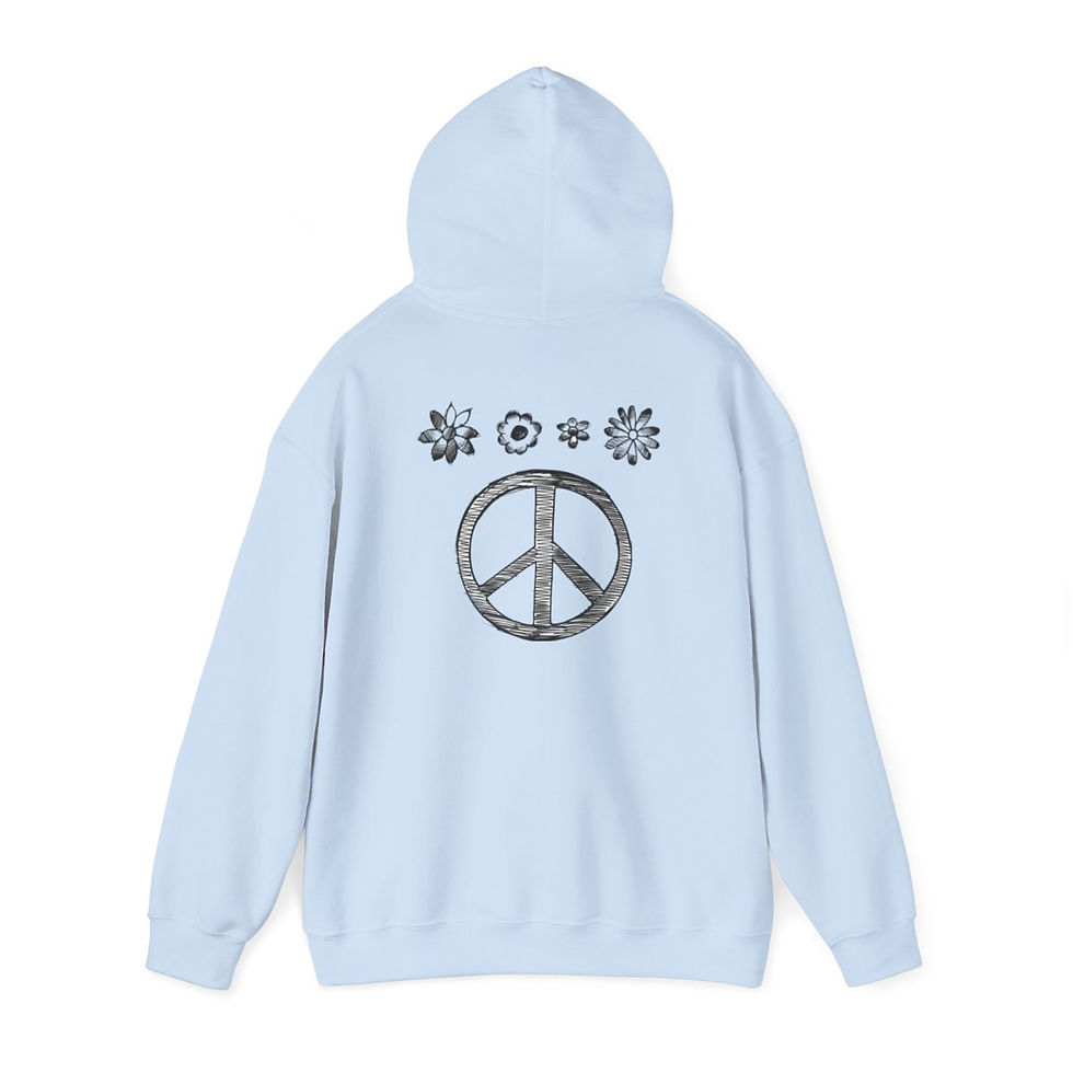 Thumbnail: Declare Peace Flower Peace Hooded Sweatshirt