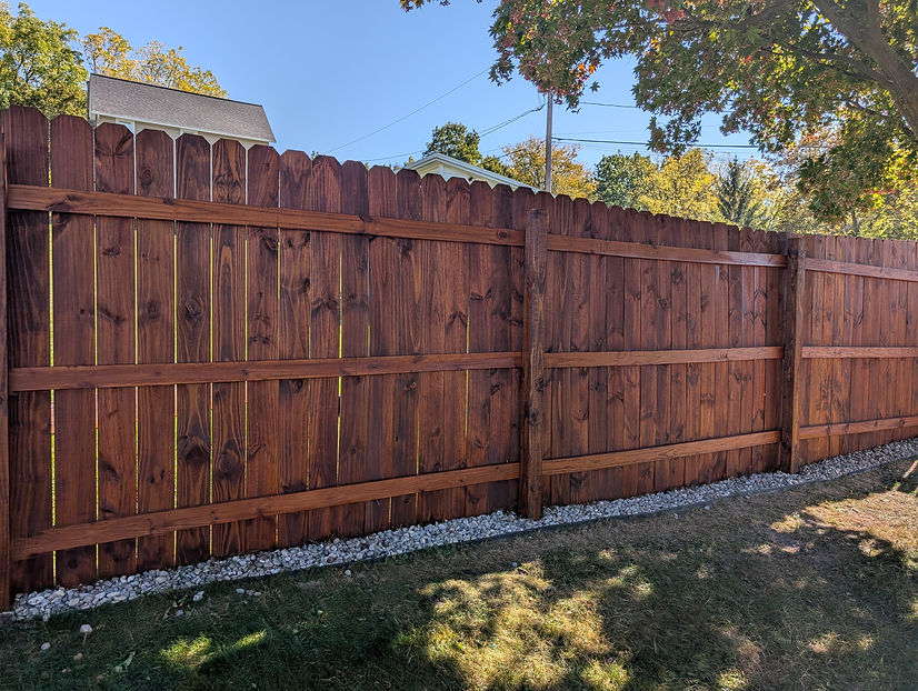 Chestnut stained fence