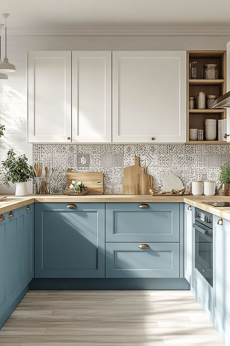29 Blue Grey Kitchen Cabinets That Radiate Understated Beauty