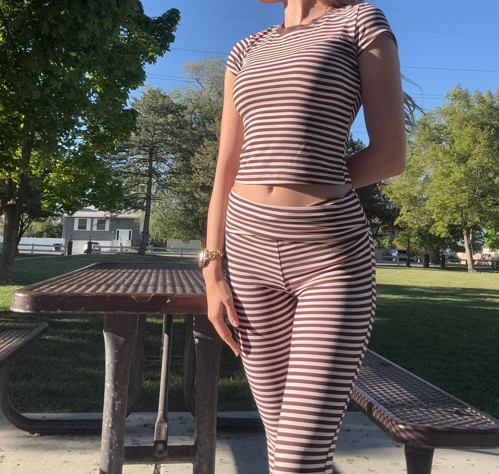 Thumbnail: Pink & Brown Striped Set 