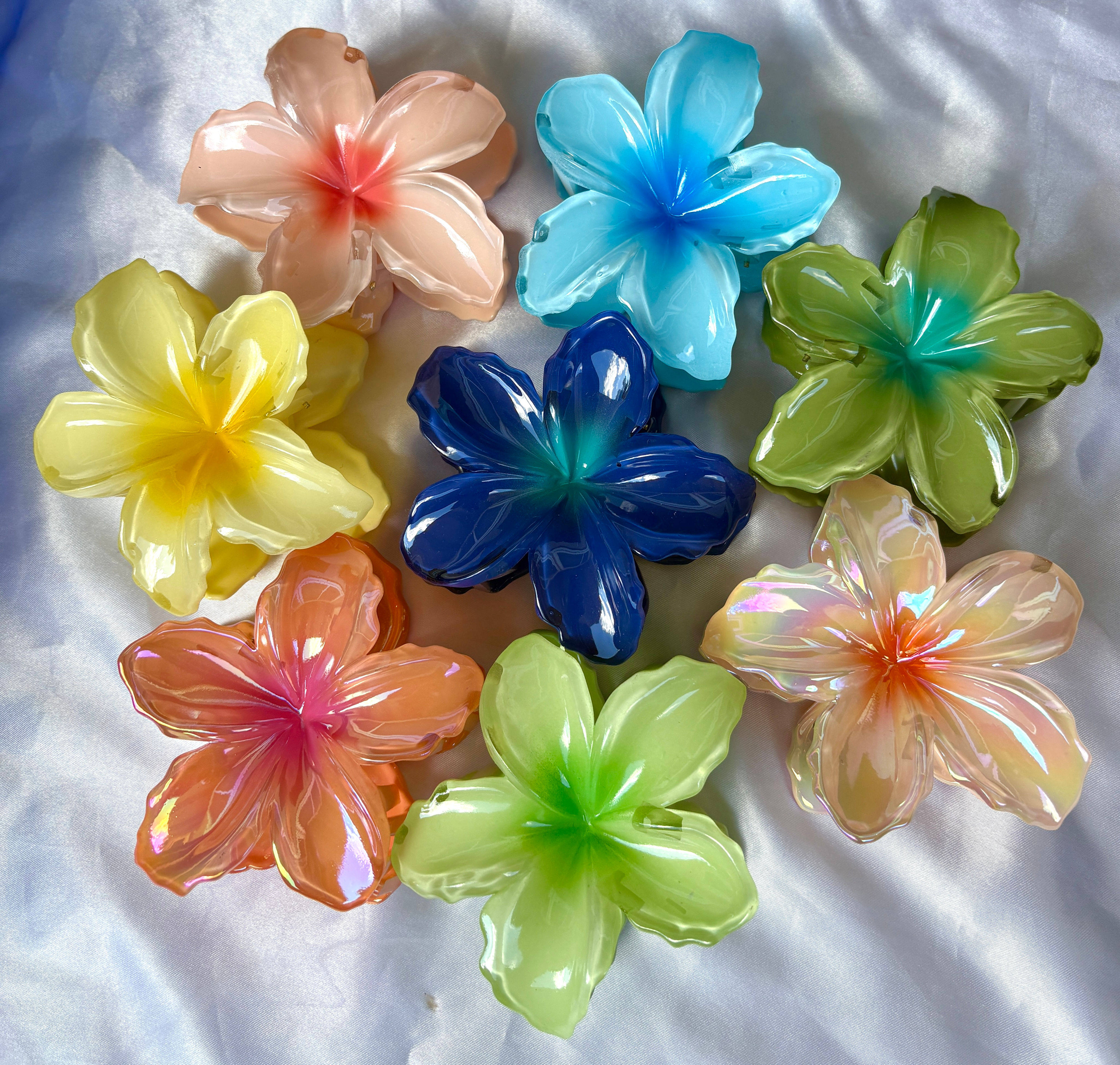 Jumbo Hibiscus Flower Hair Clips