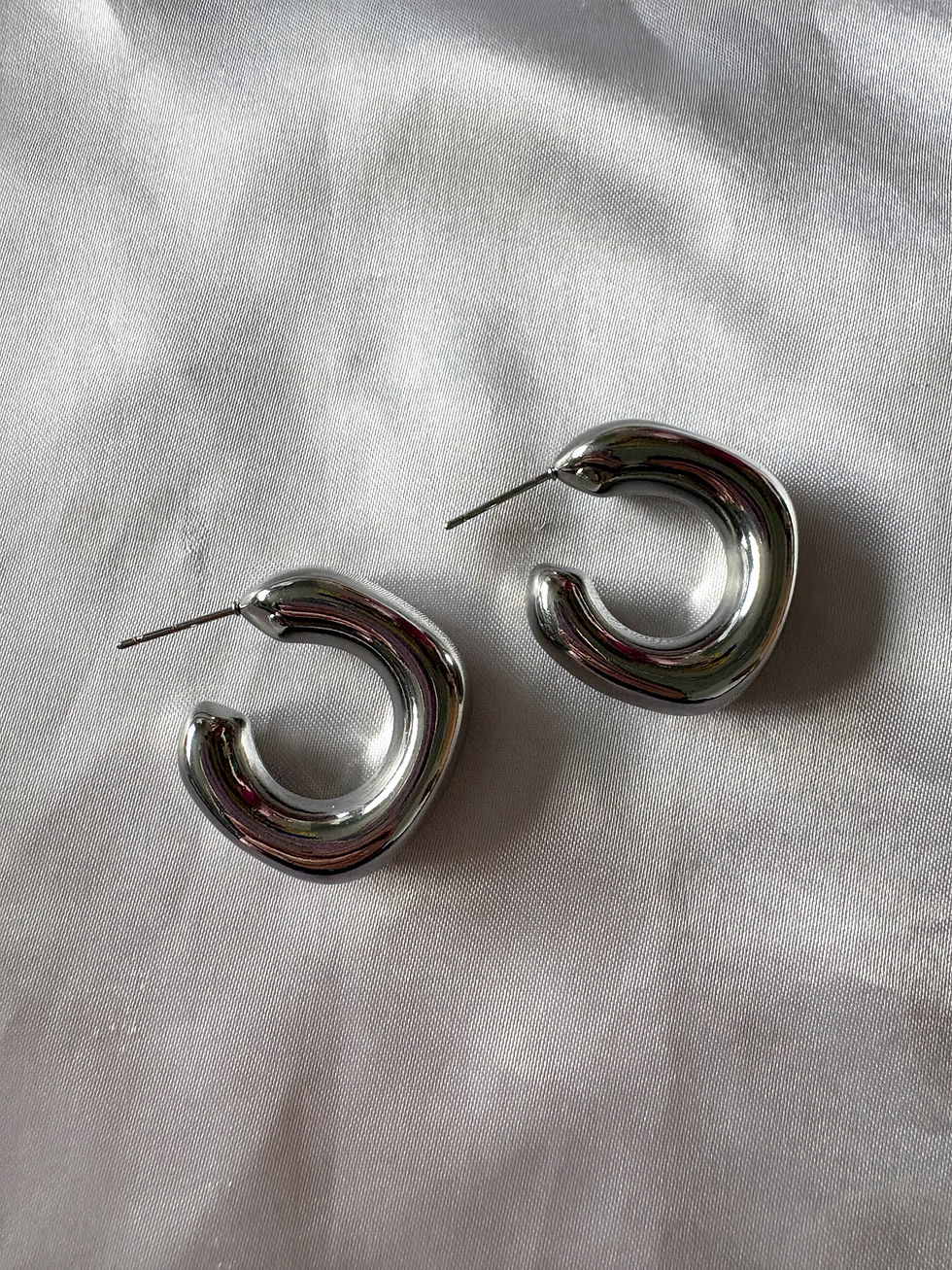 Thumbnail: 18k Stainless Steel Hoop Earrings 